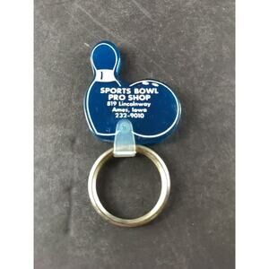 Sports Bowl Pro Shop Rubber Keychain Vintage